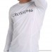 CROSS1946 Men's UPF 50+ Long Sleeve Shirt UV Rash Guard Swimwear Athletic Basic Skins Rashguard Swim White B07B2V3NF9
